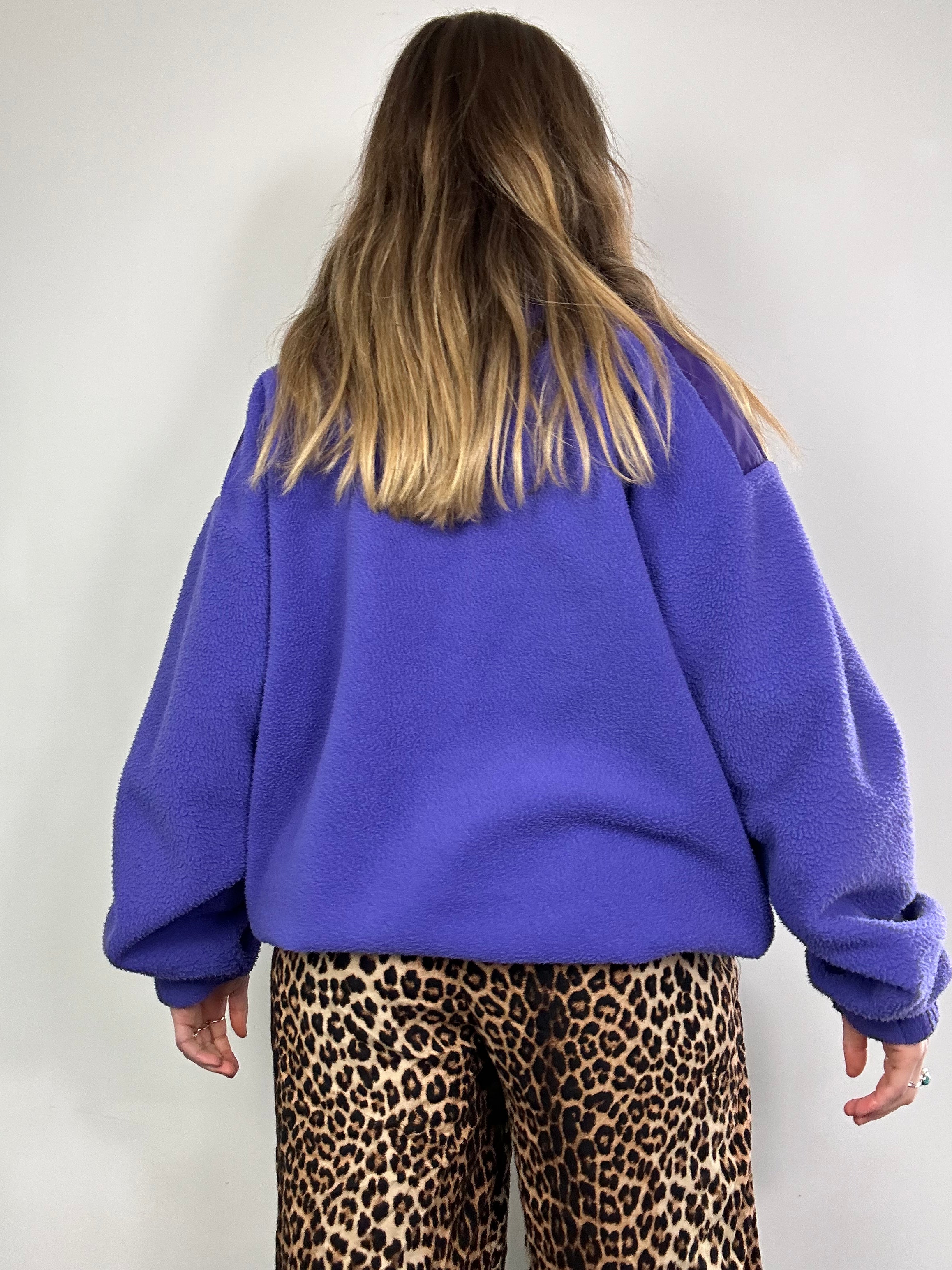 Purple 80's Fleece Size L