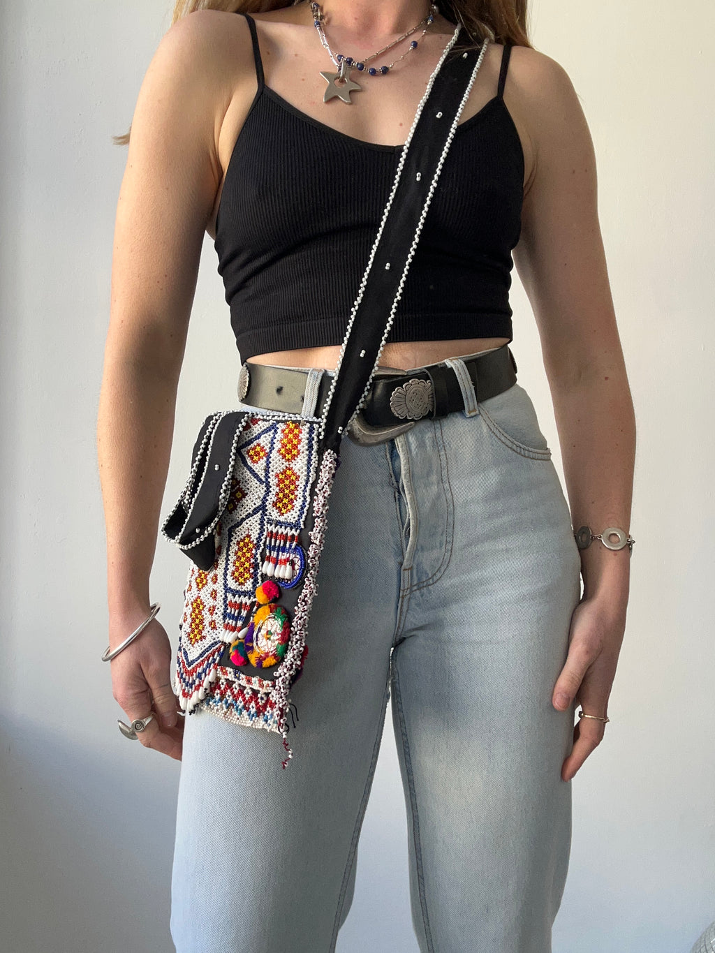 Beaded Cross body Bag