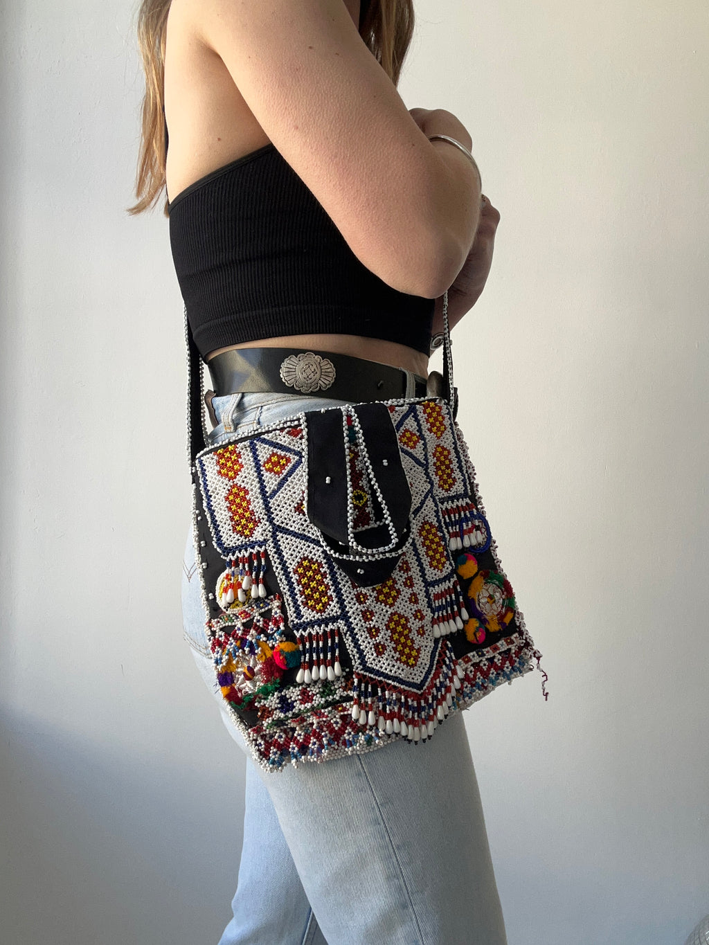 Beaded Cross body Bag