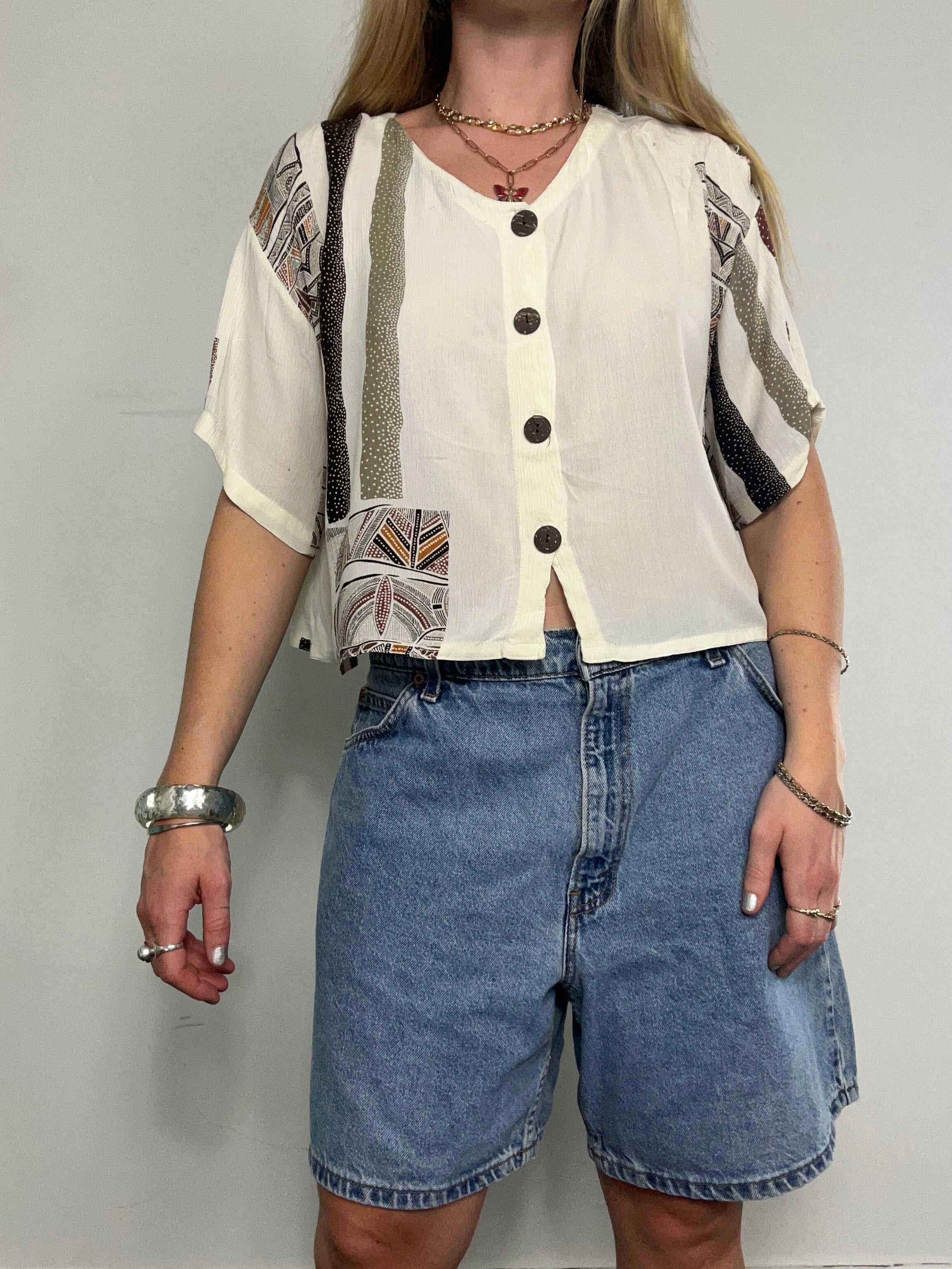 90's Cropped Shirt Size 12