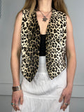 Velour Cheeta Print Waistcoat Size 10