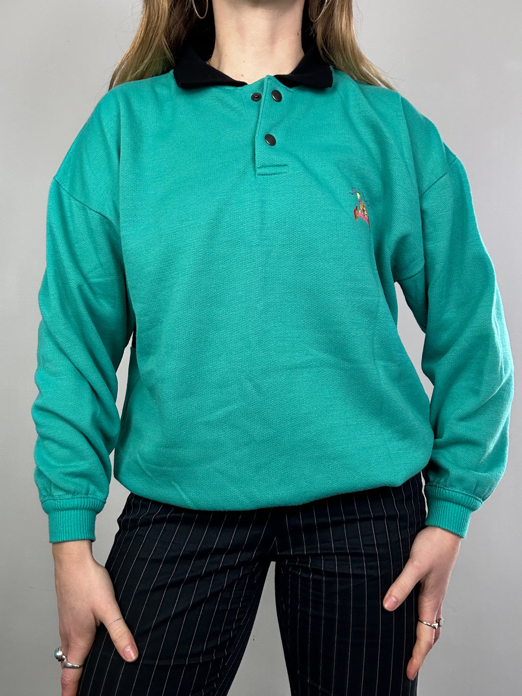 Teal 80's Sweater Size S