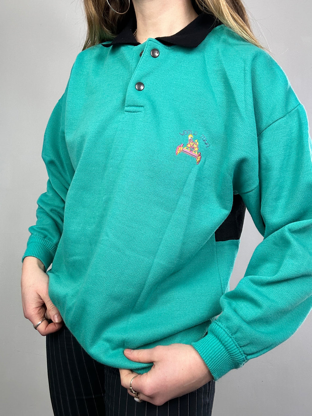 Teal 80's Sweater Size S