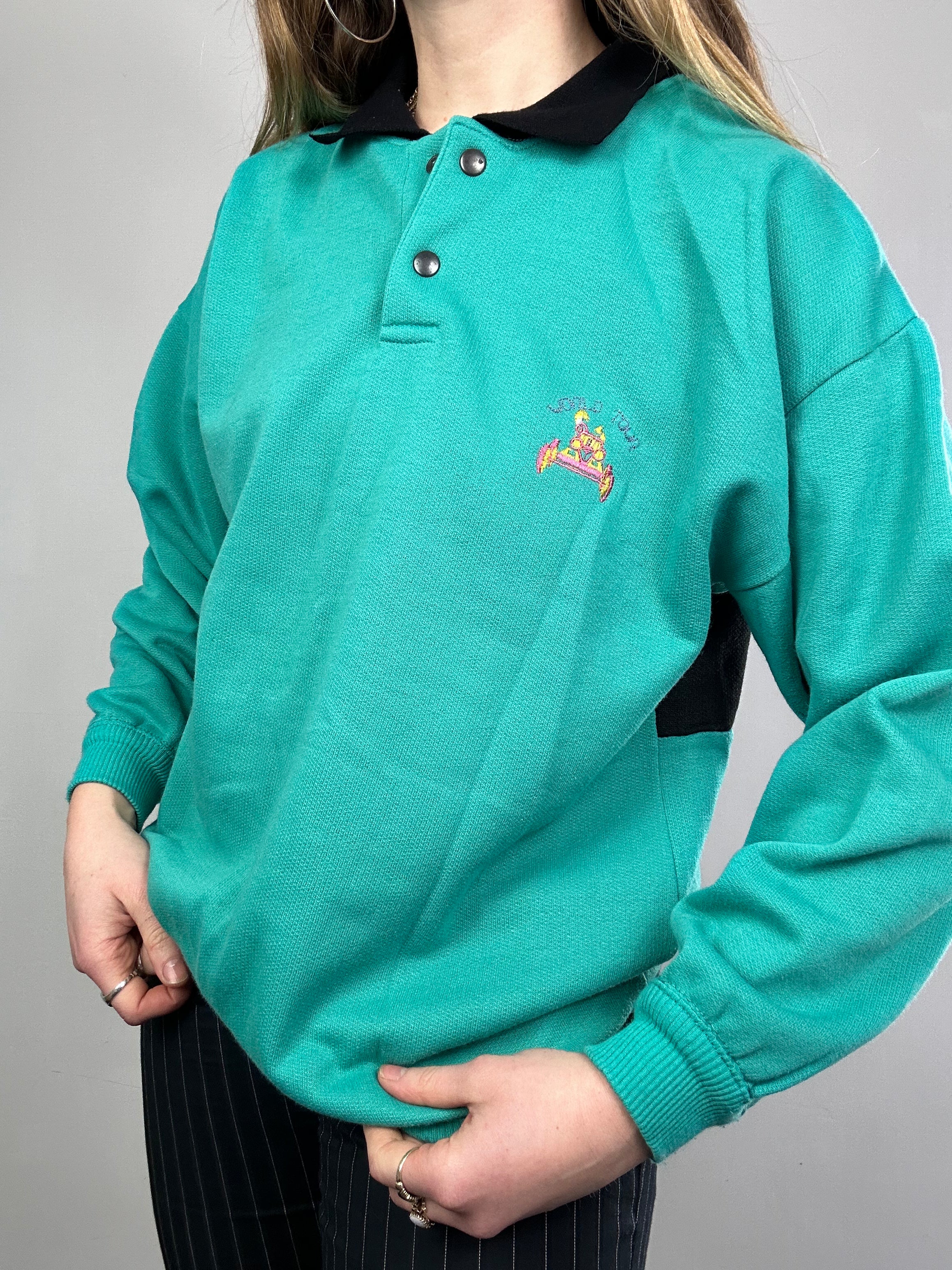 Teal 80's Sweater Size S
