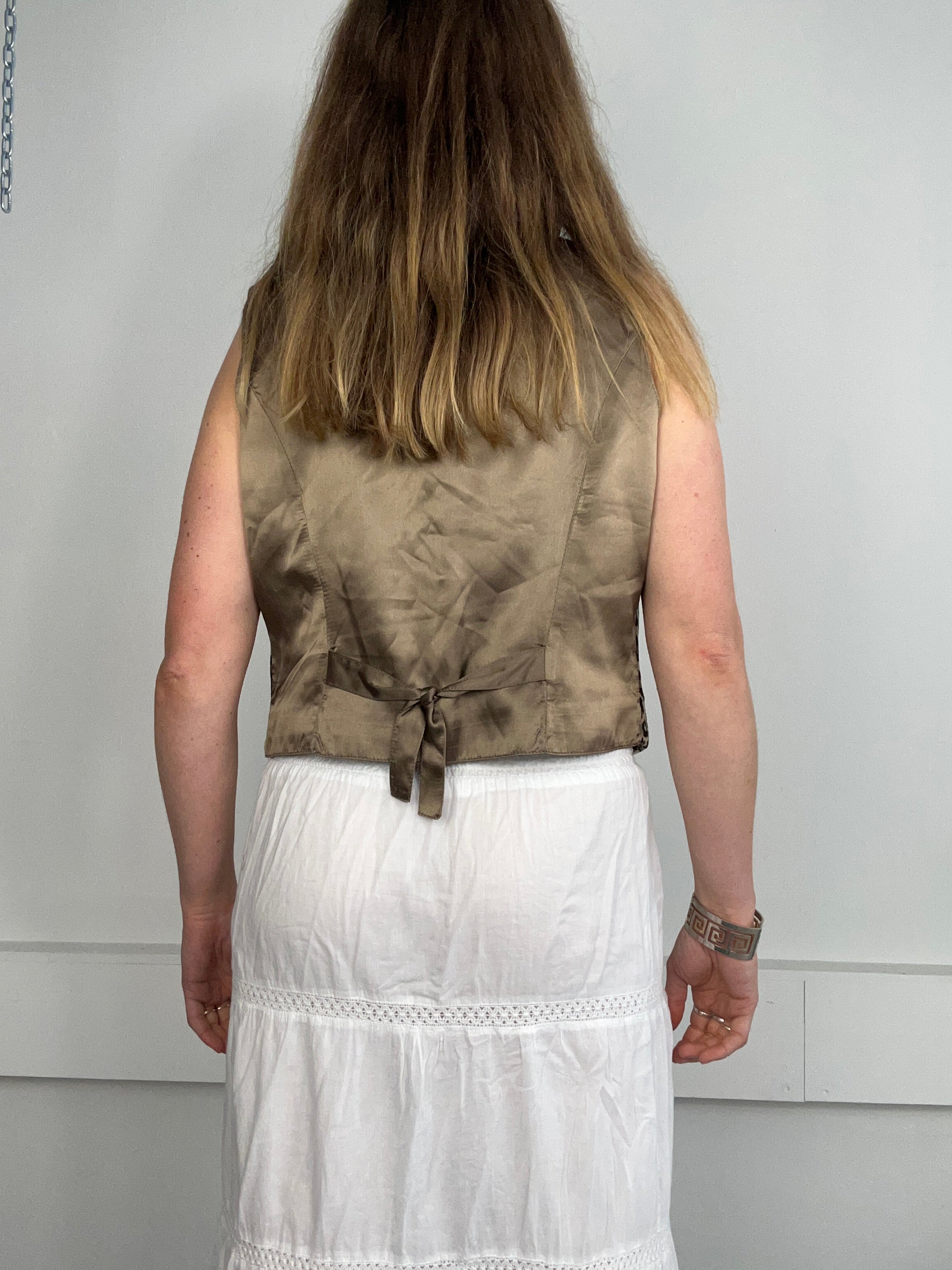 Velour Cheeta Print Waistcoat Size 10