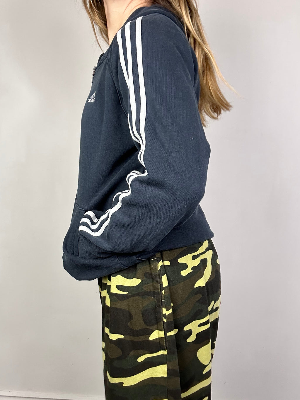 Navy Adidas Hoodie Size S