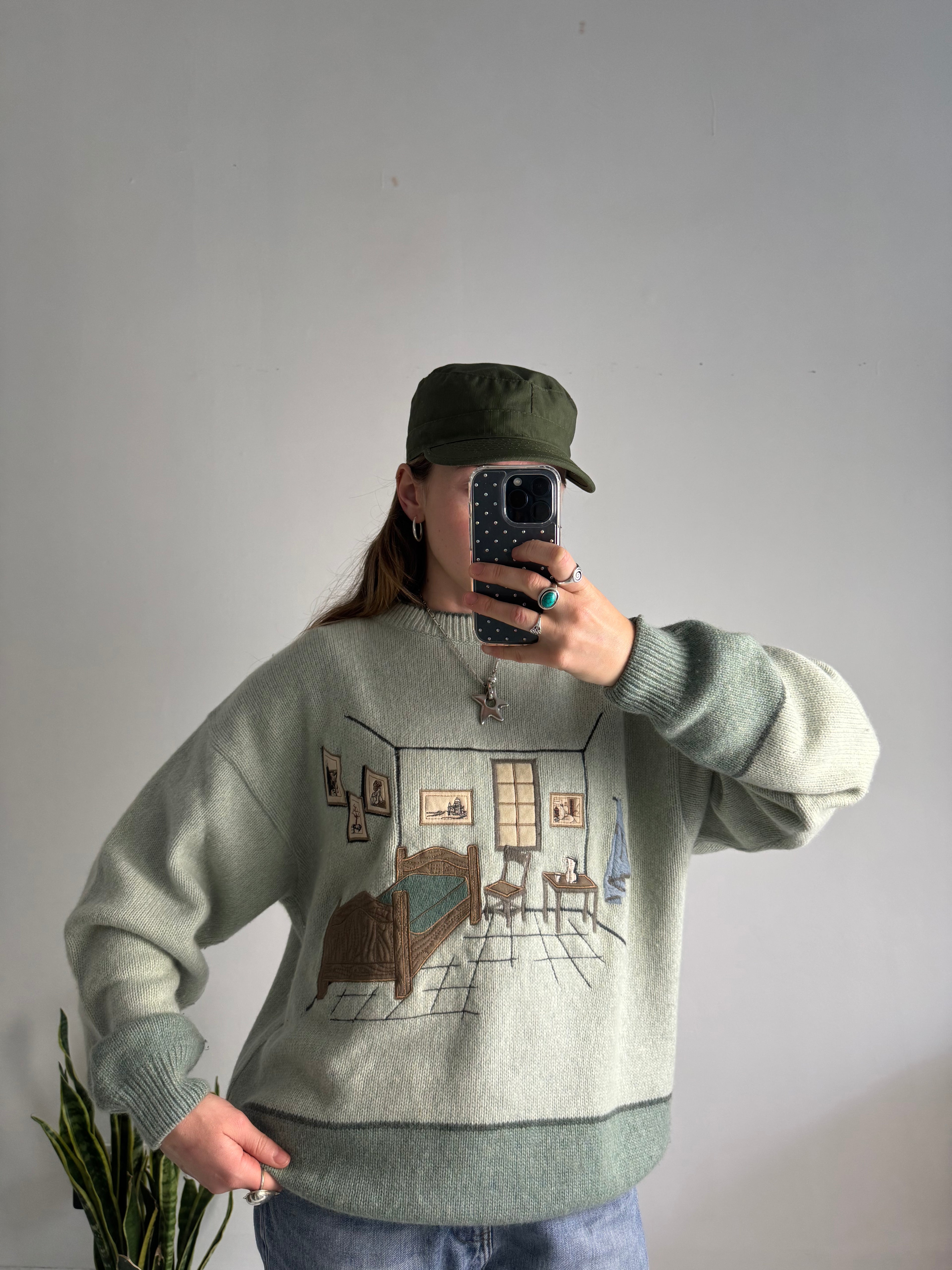 Van Goughs Room Knitted Sweater Size L