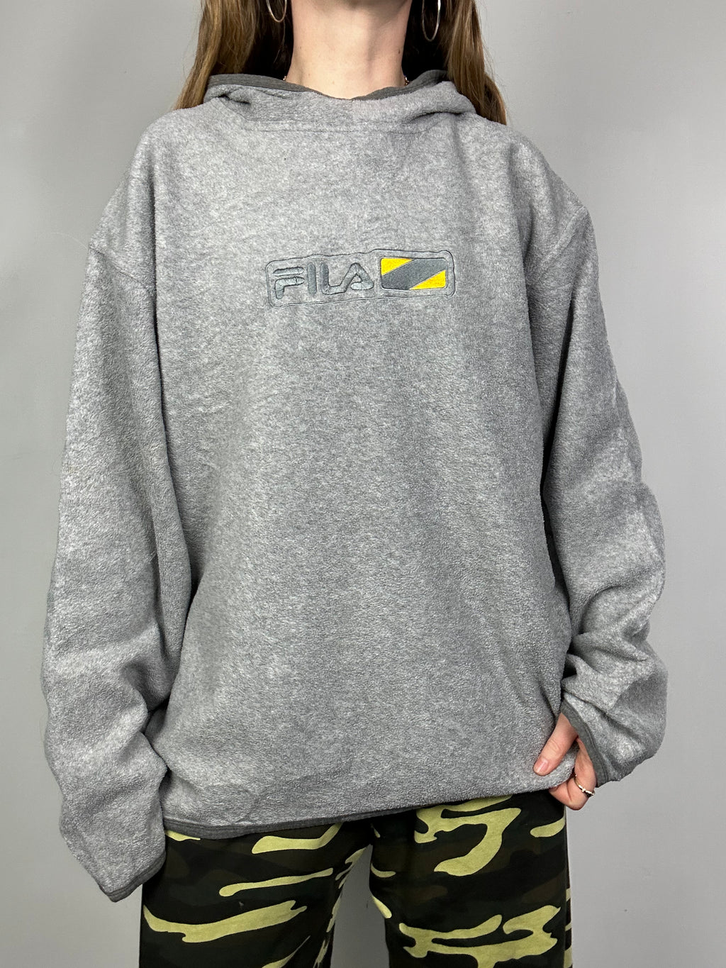 Grey Fleece Hoodie Size Xl