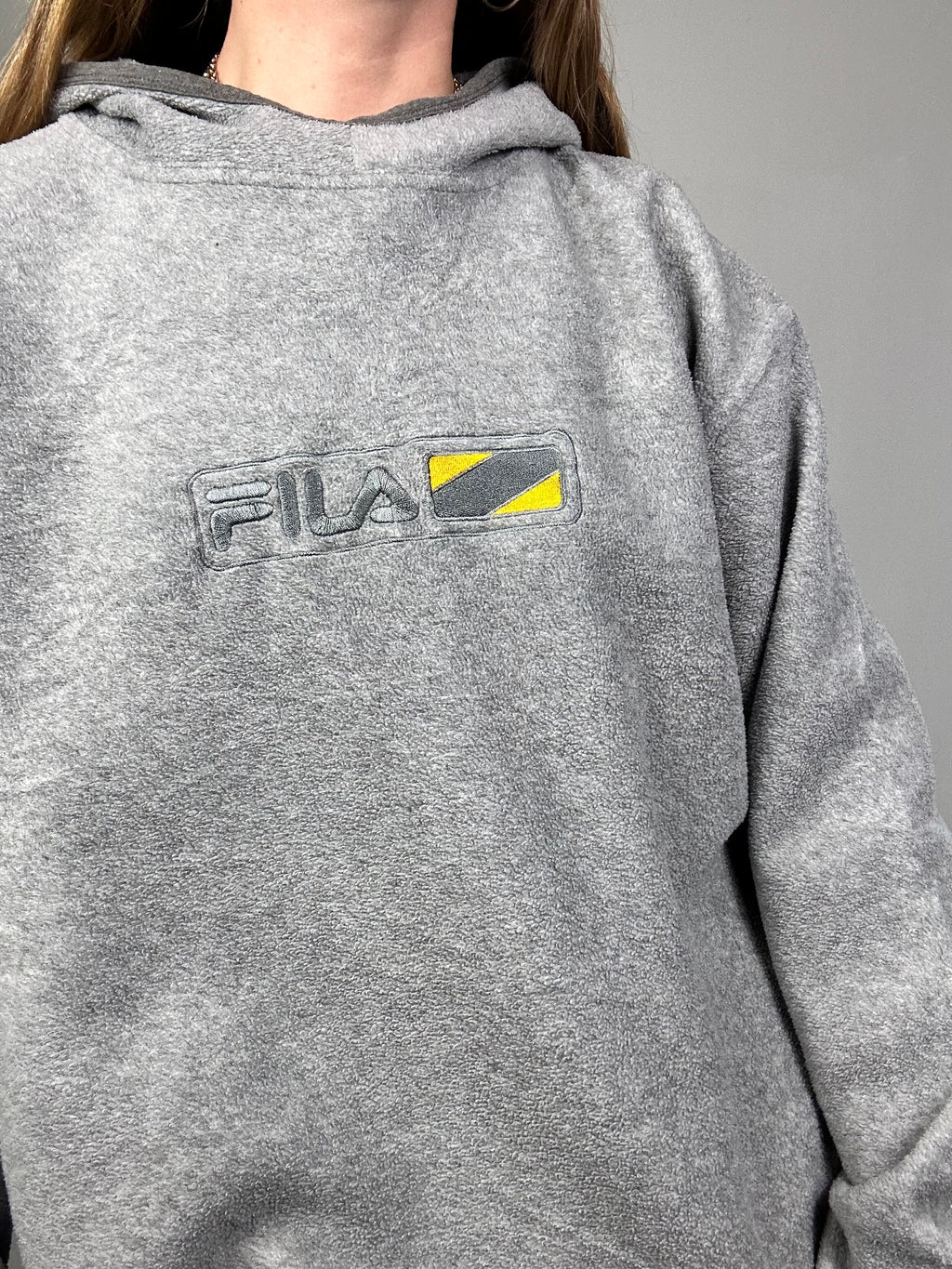 Grey Fleece Hoodie Size Xl