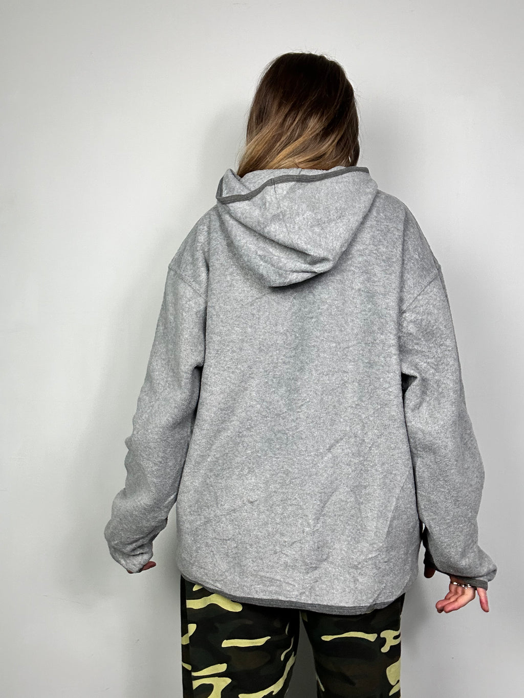 Grey Fleece Hoodie Size Xl