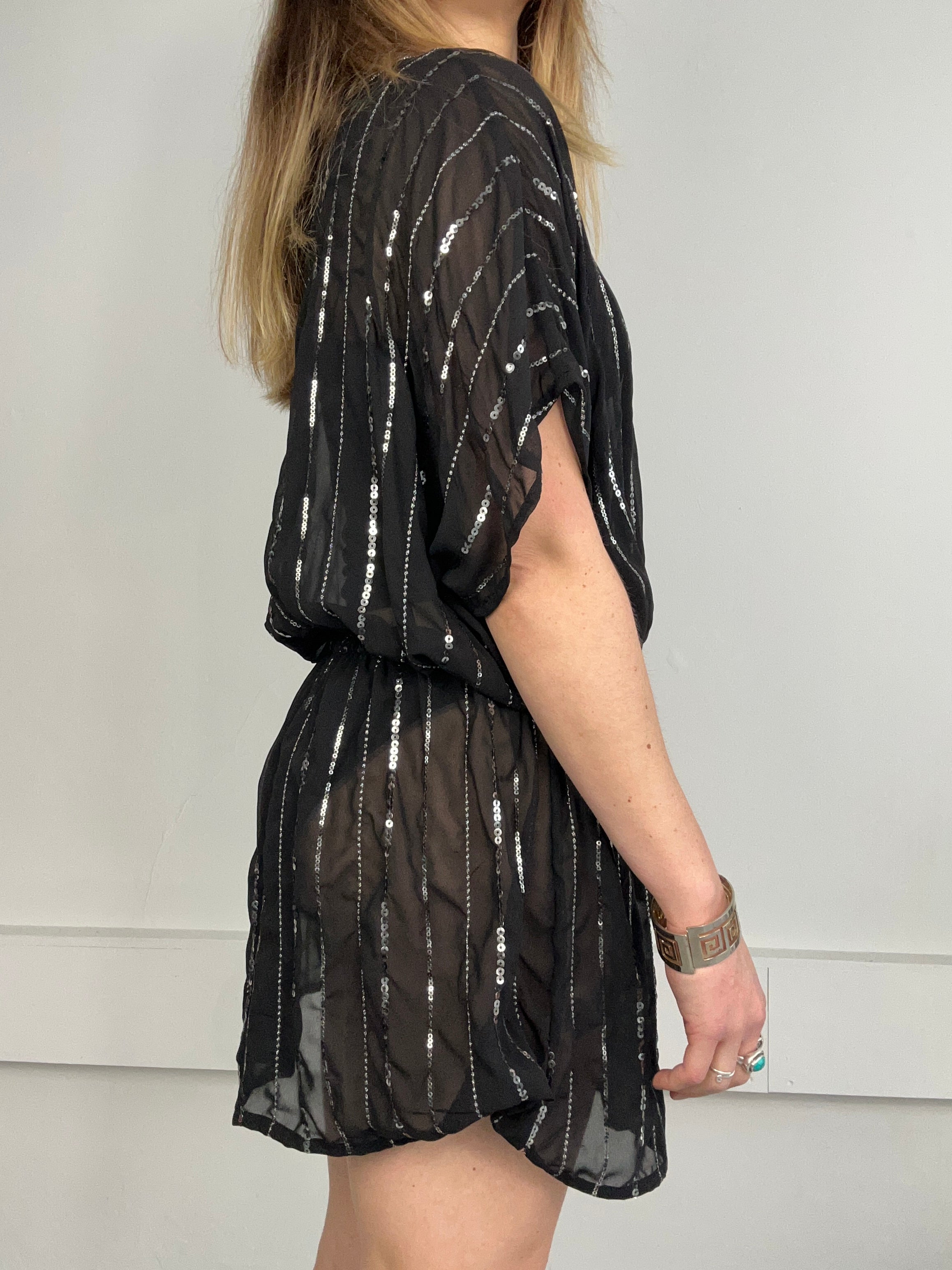 Sheer Sparkley Smock Dress Size 6/8/10/12