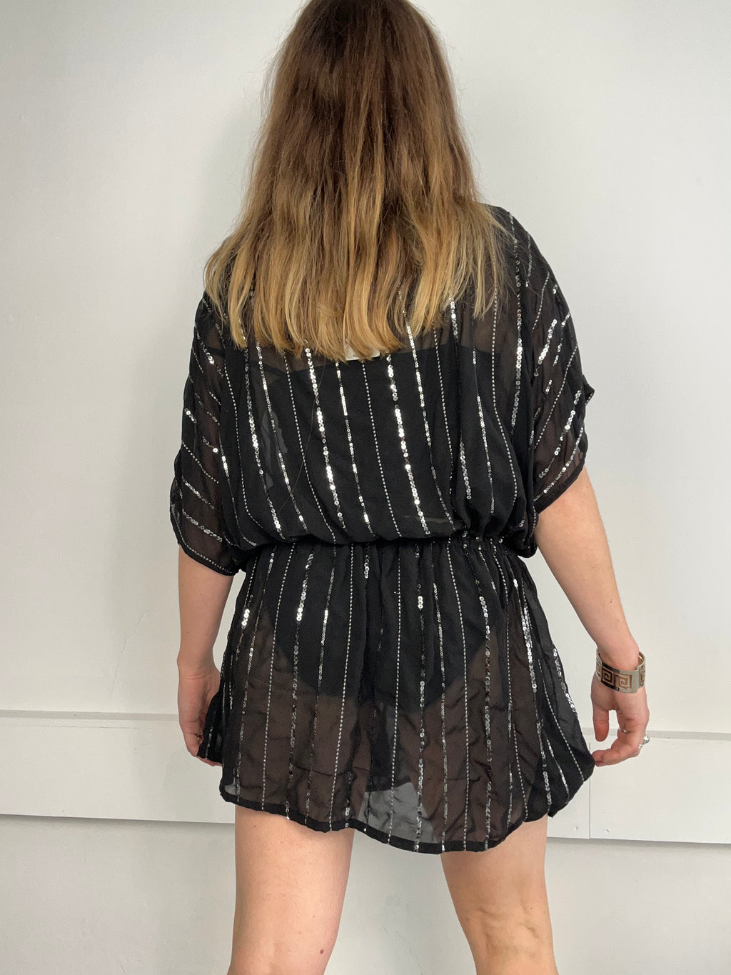 Sheer Sparkley Smock Dress Size 6/8/10/12