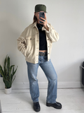 Cream Denim Jacket Size M