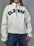 White Half Zip Old Navy Fleece Size M