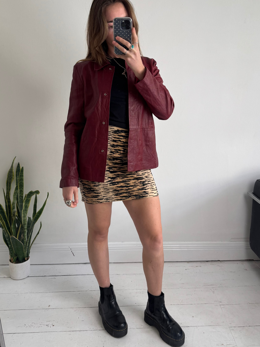 Ox Blood Leather Jacket Size 10