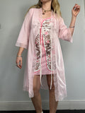 Pink Mesh Lace Gown Size 12