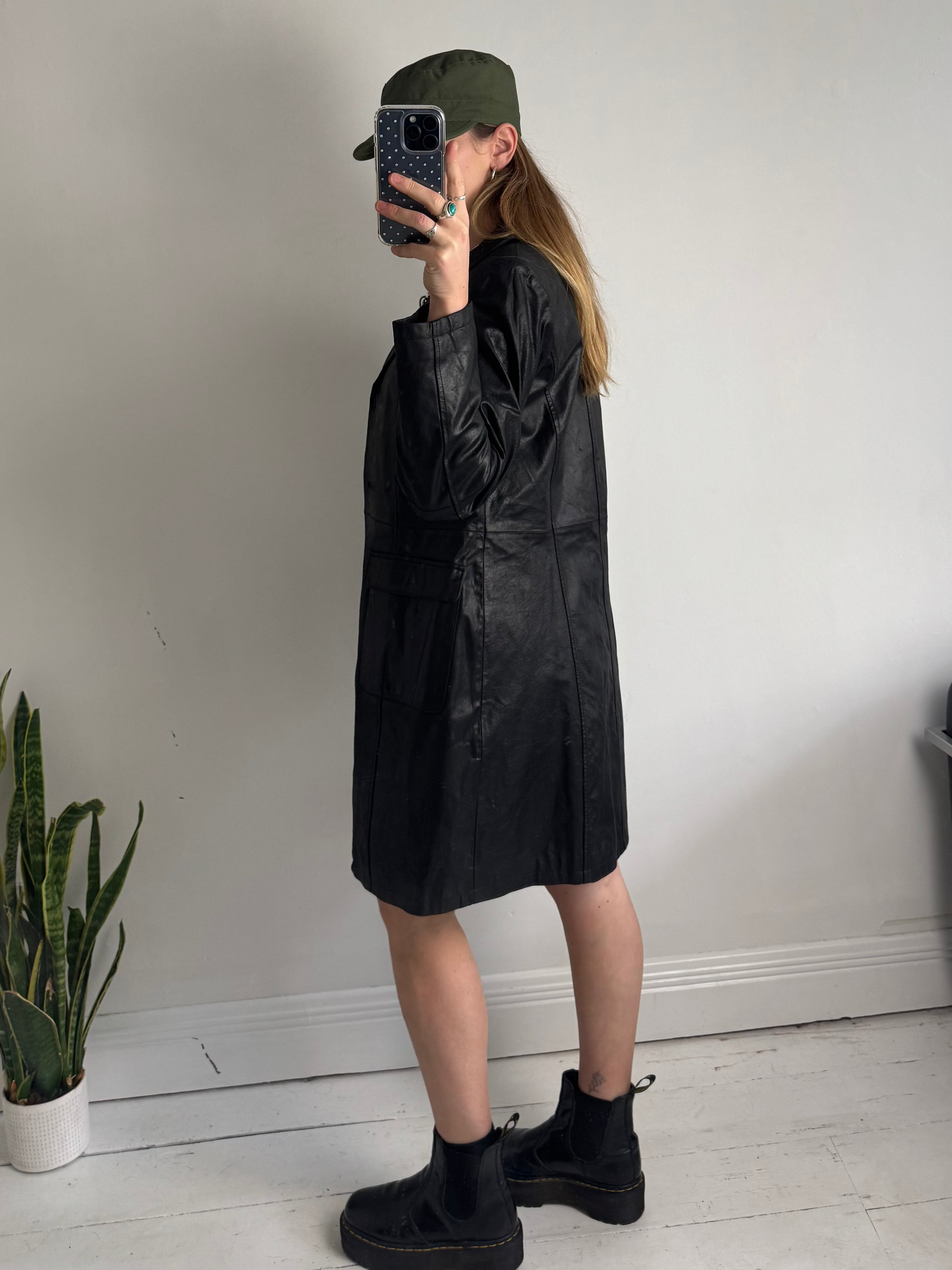 Leather 80's Coat Size 10/12