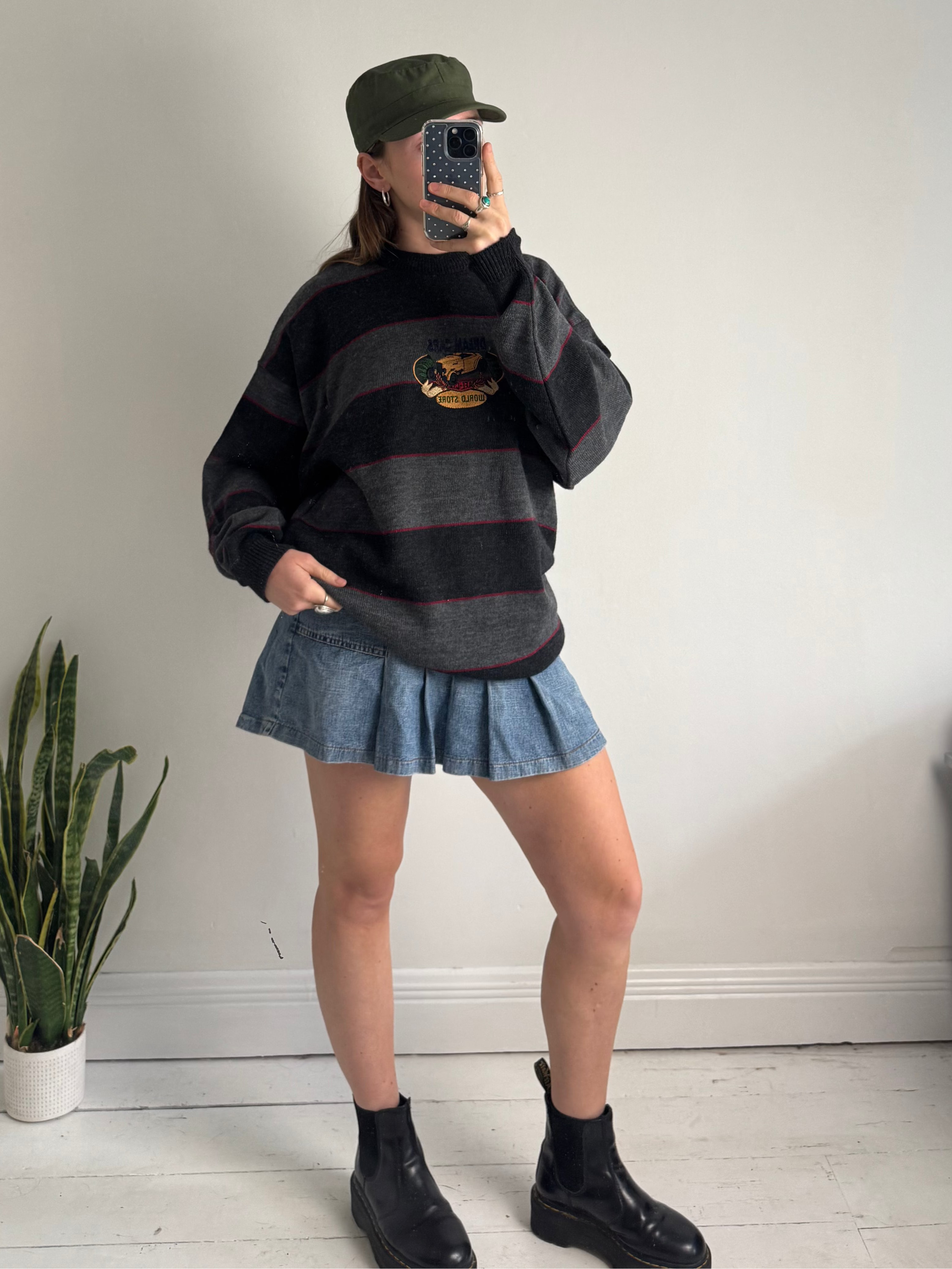 Knitted Striped Sweater Size m