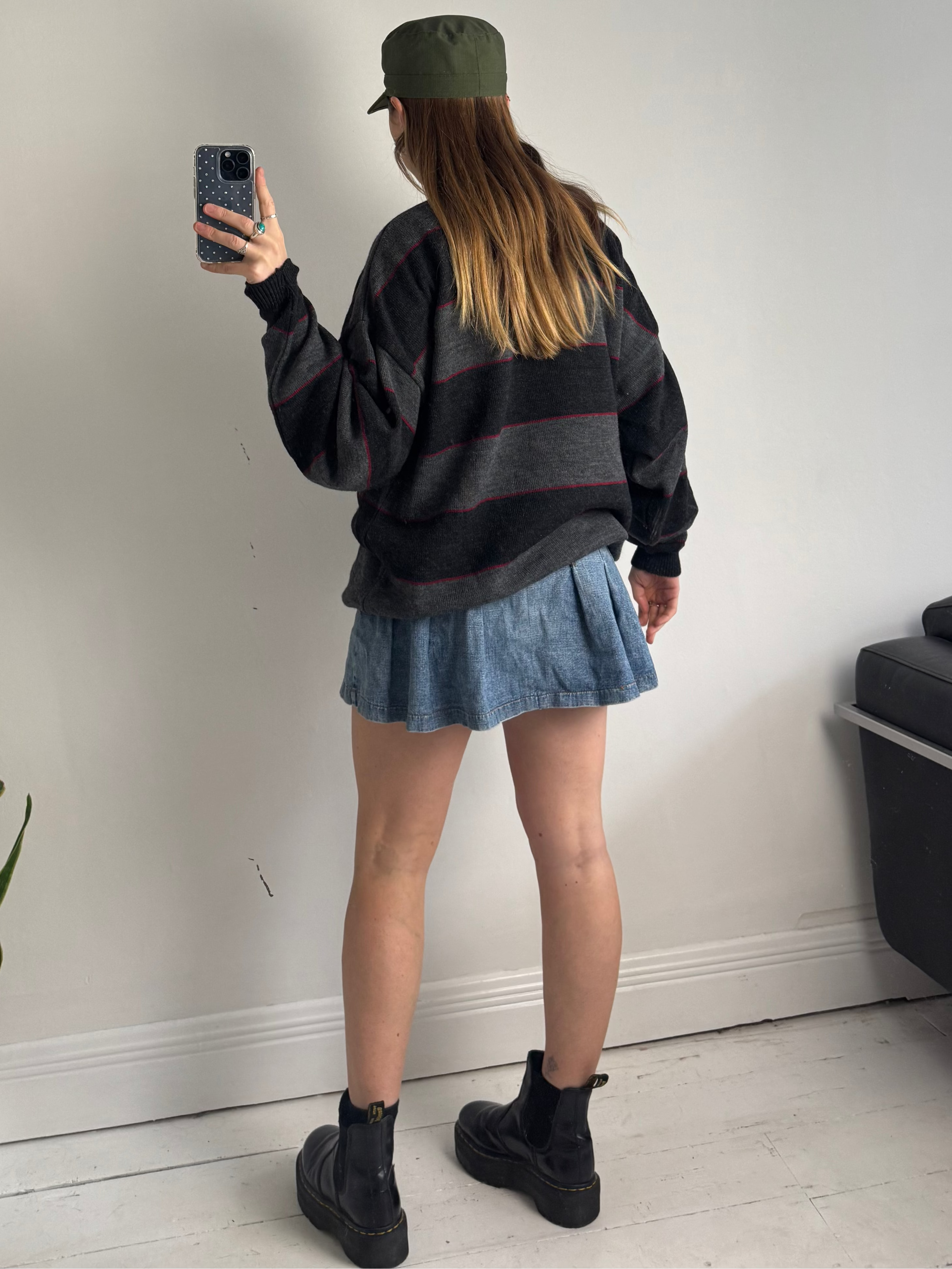 Knitted Striped Sweater Size m