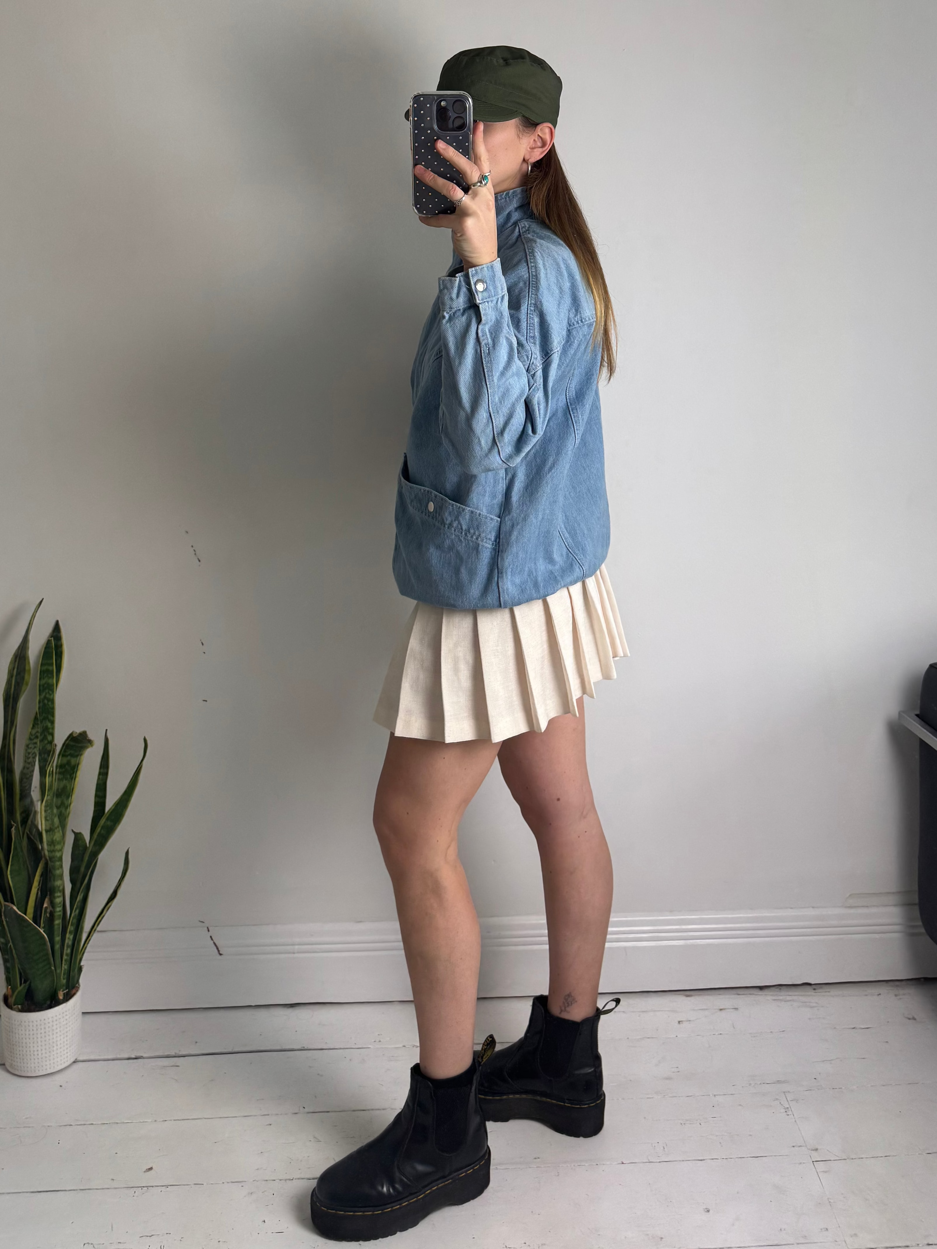 Denim Bomber JAcket size S/m