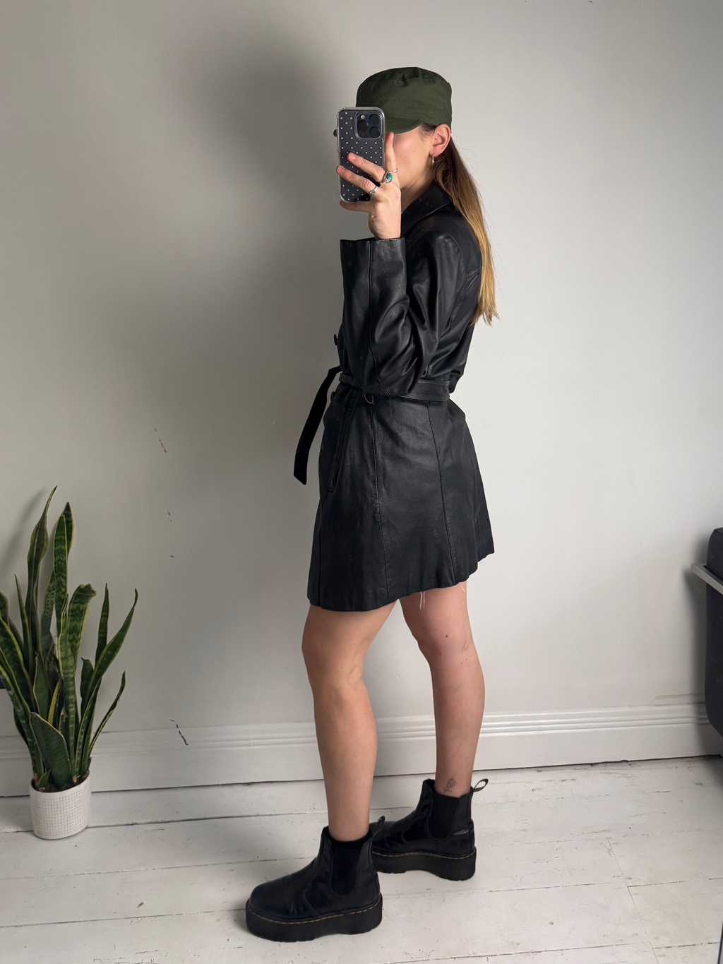 Double Breasted Leather Jacket Size 12