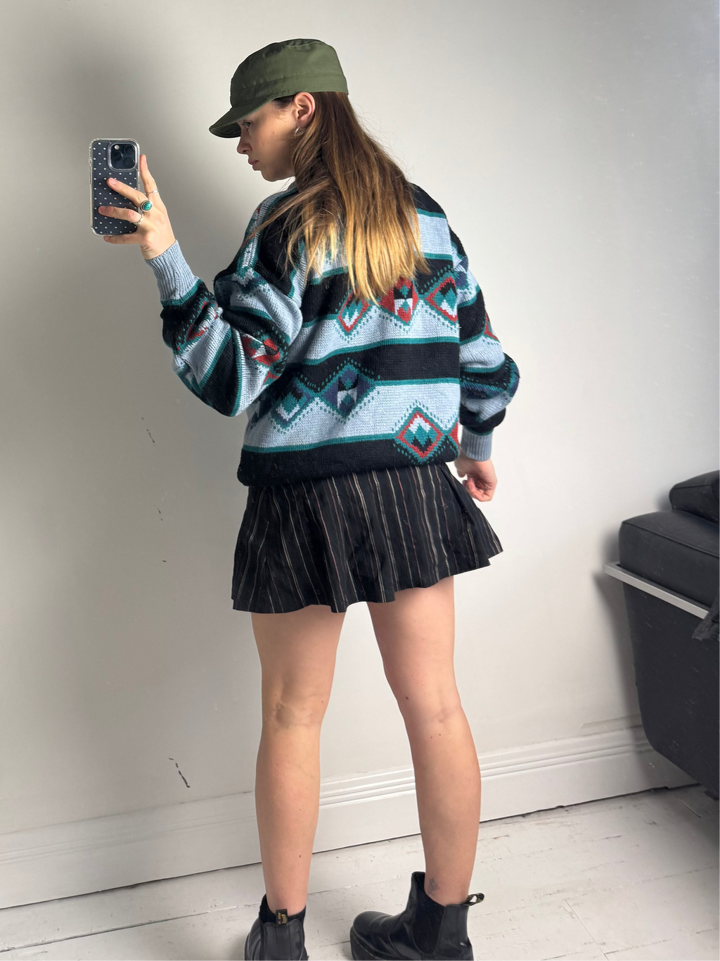 Geoprint 80's Knitted Sweater Size S