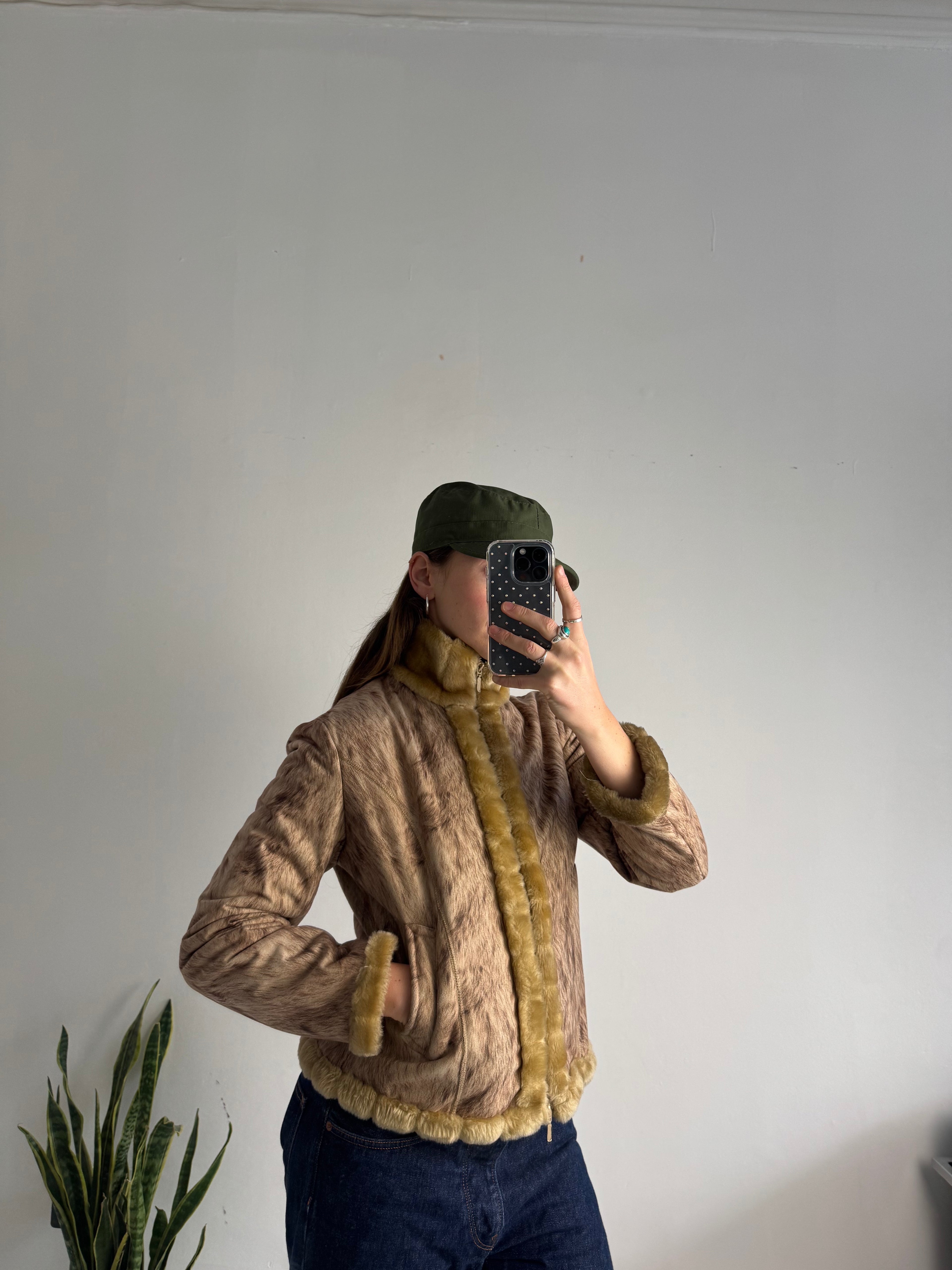 Y2k Faux Fur Jacket size 8
