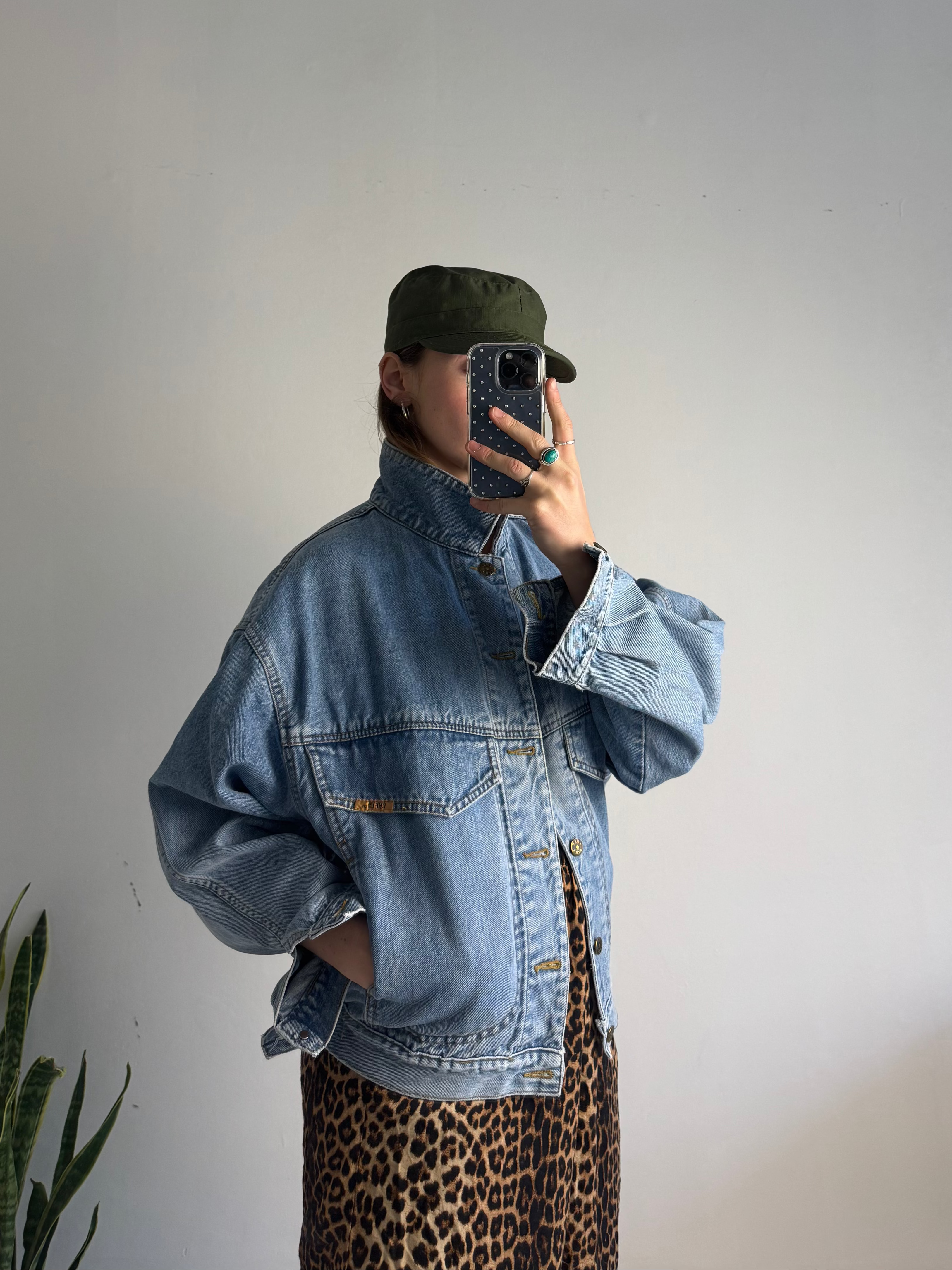 80's Denim Jacket With Back logo Size 10