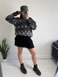 Black 80's Knitted Sweater Size M