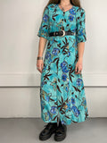 Turquoise 90's Maxi Dress Size 12