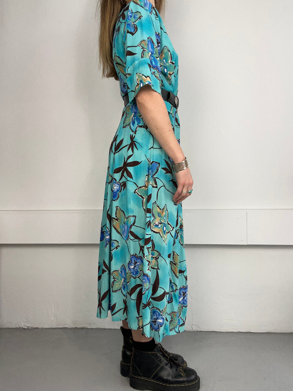 Turquoise 90's Maxi Dress Size 12
