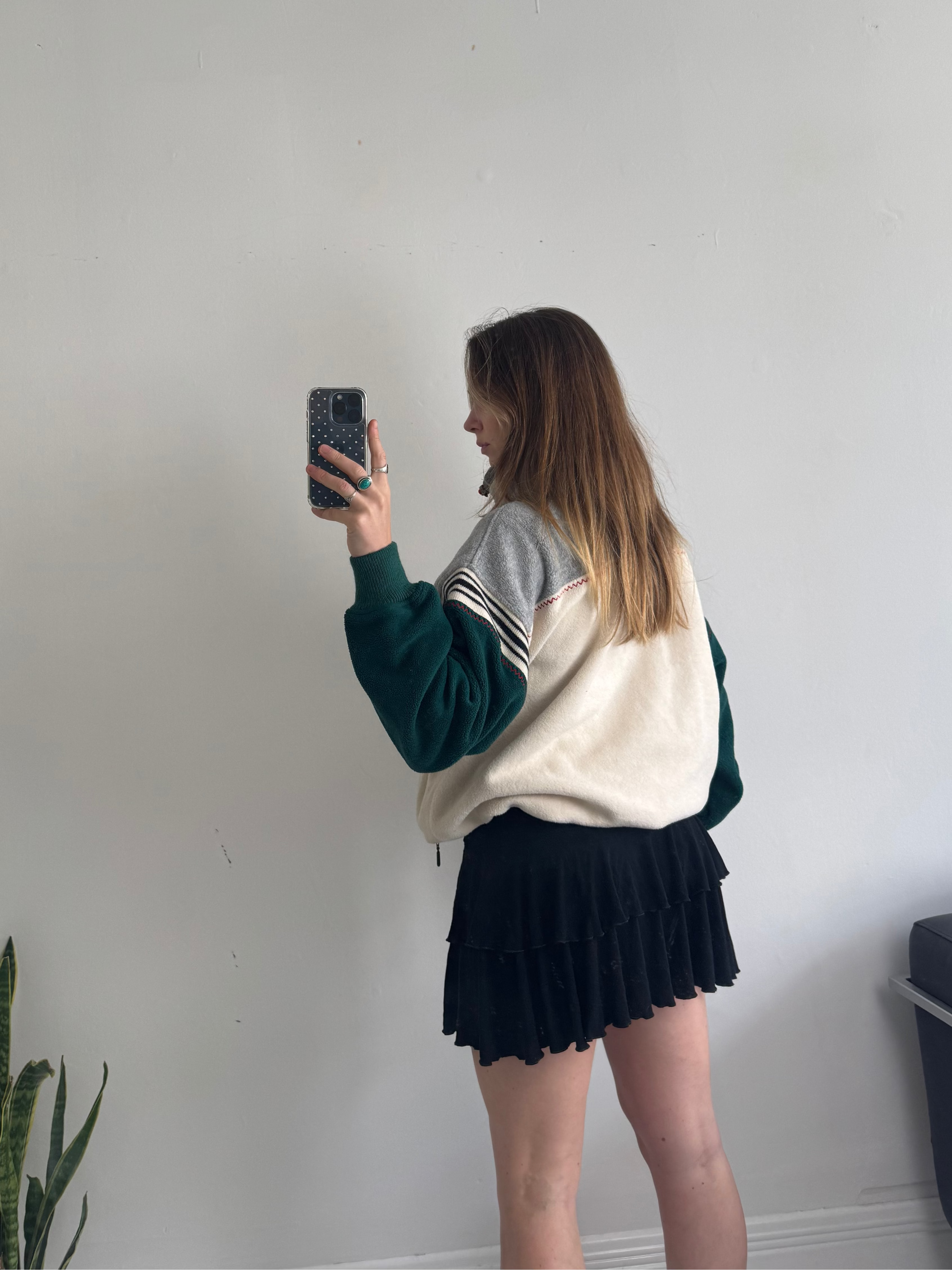 Half Zip Bike 90's Fleece Size M