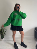 Green Half Zip Fleece 80's Size M