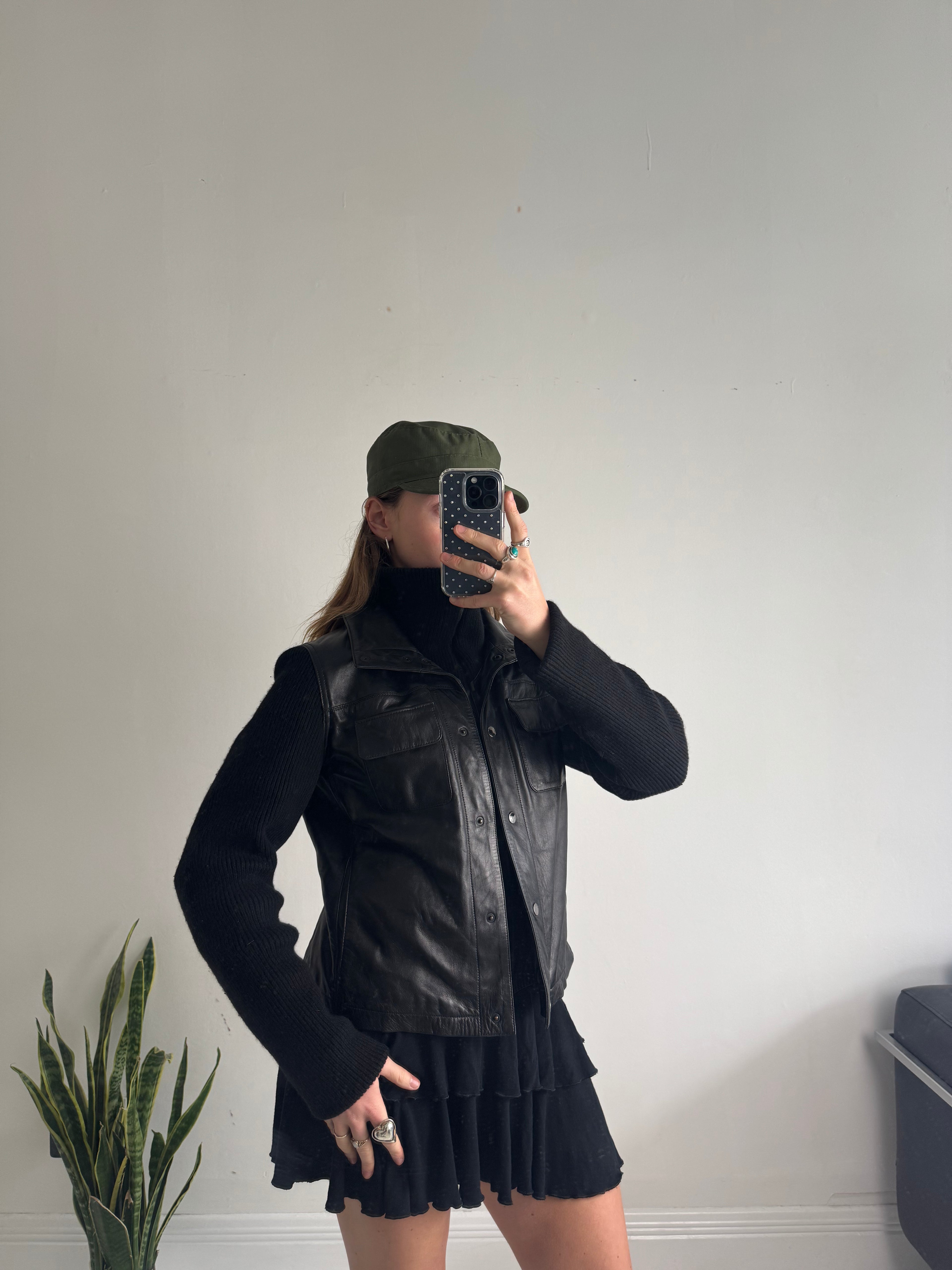 Leather Cardigan Zippy Size 10