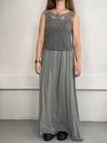 Grey Crochet Maxi Dress Size 12