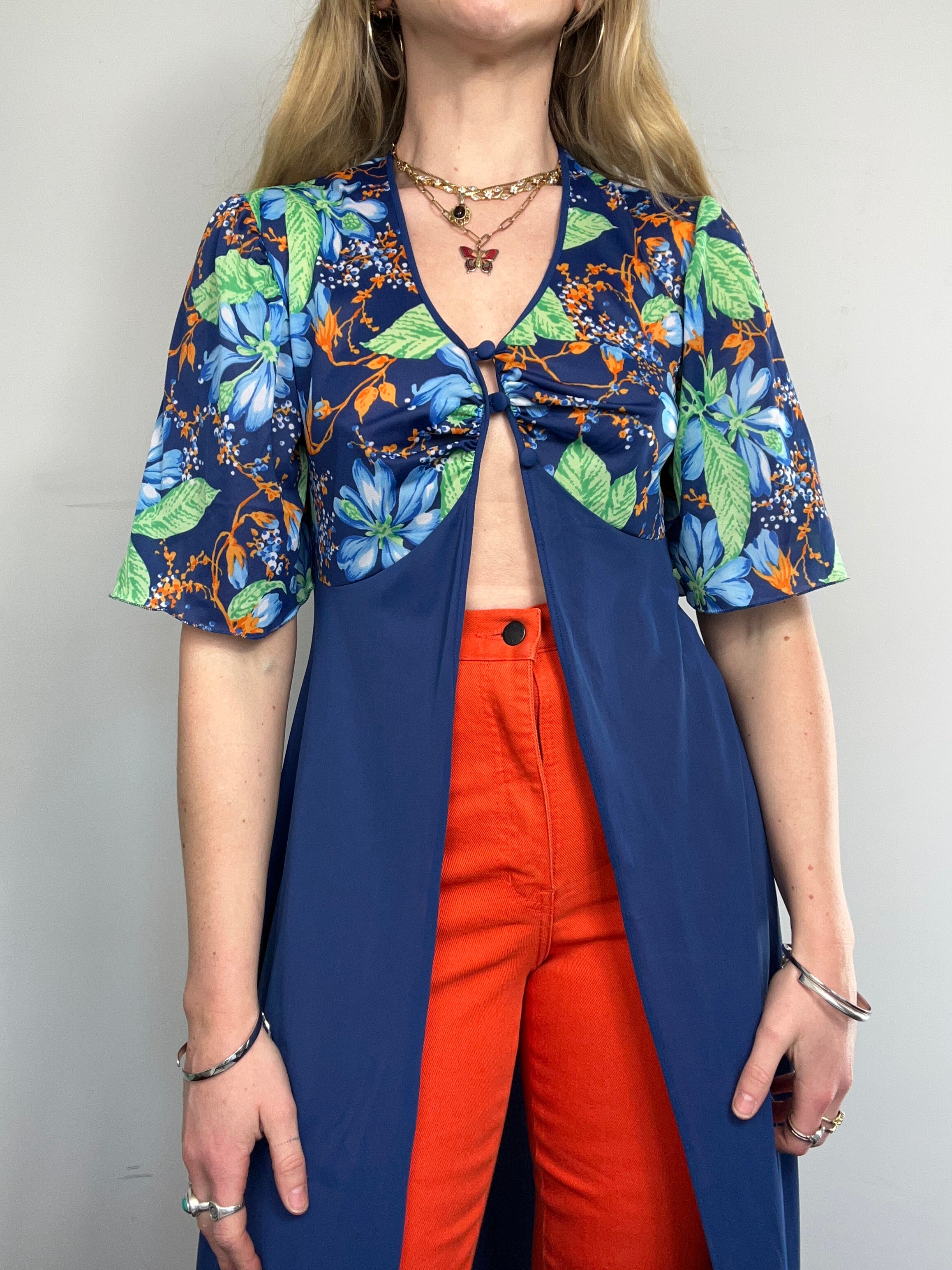 Navy 1970's Kimono Size 10