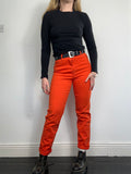 Orange High Waisted Jeans Size 8