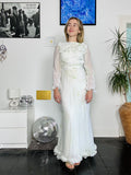 1970's Ruffle Wedding Dress Size 6