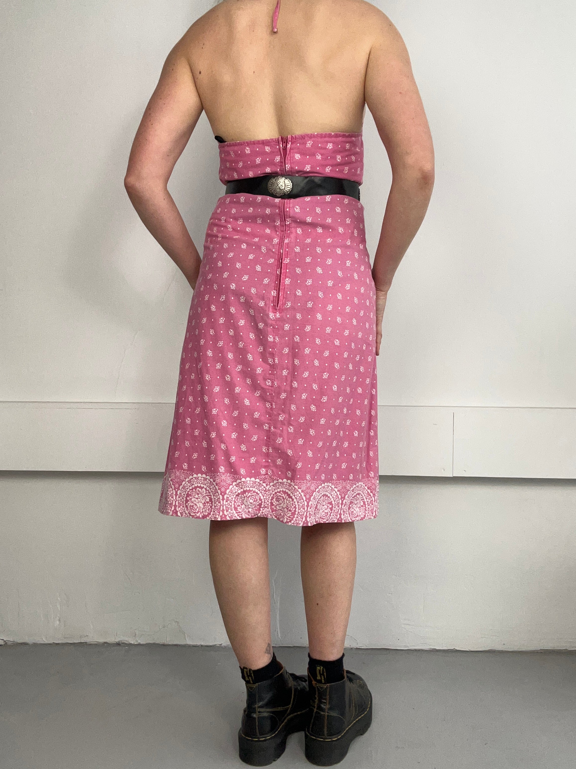 Pink Halter Neck Dress Size 8