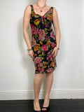 Chiffon Rose Print Dress Size 8