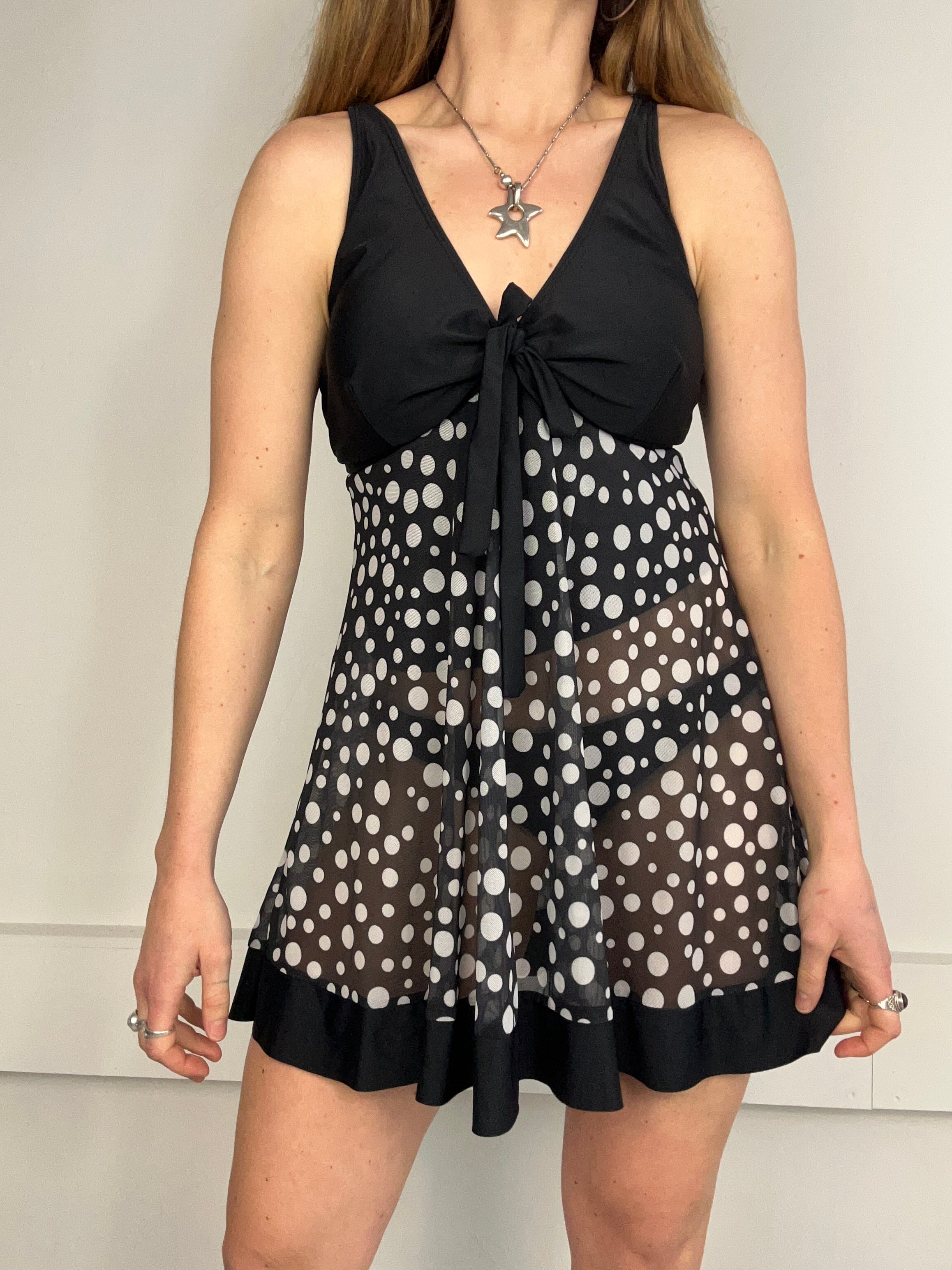 Polka dot Sheet Mini Dress Size 10