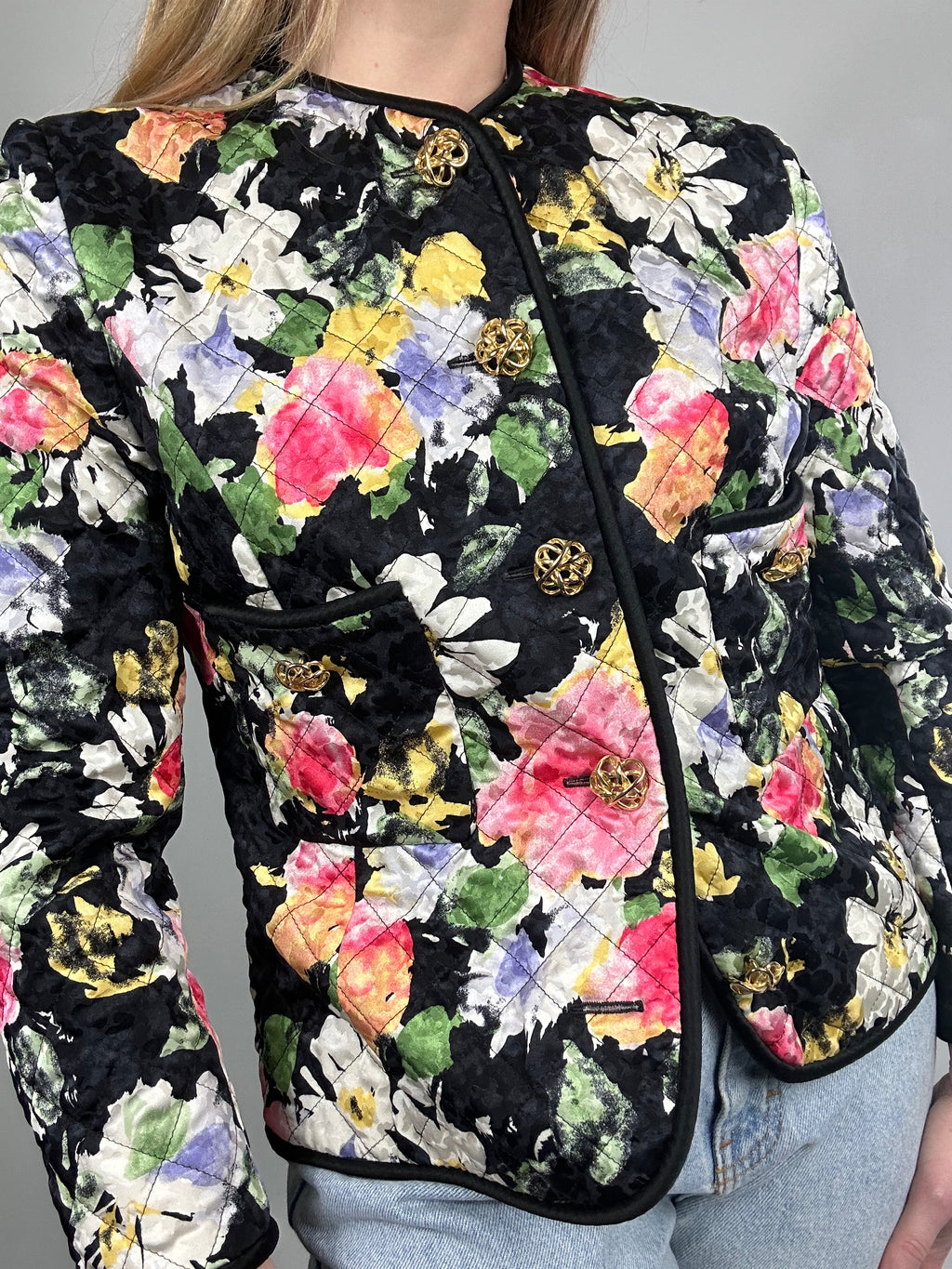 Floral 80's Jacket Size 10