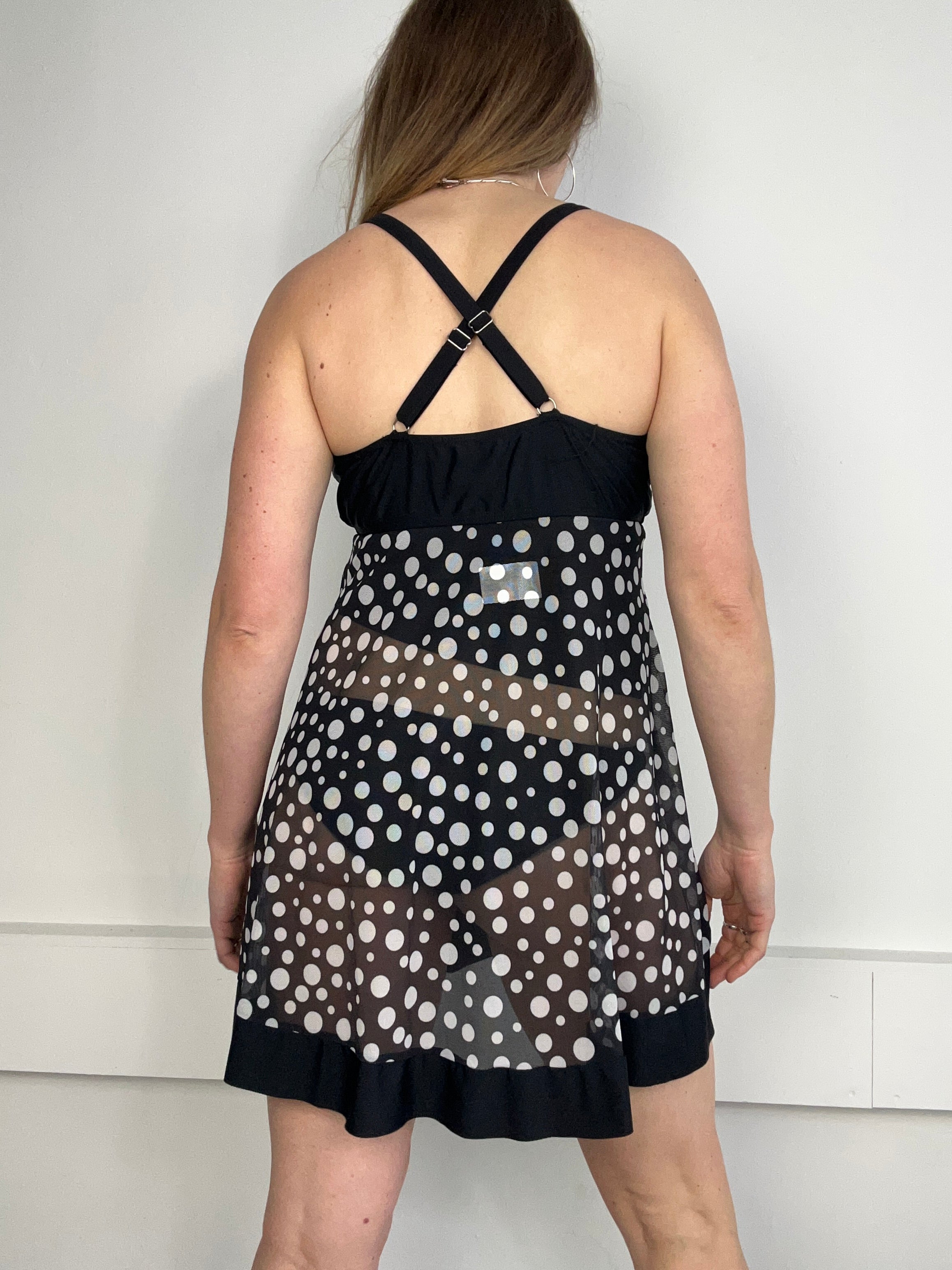 Polka dot Sheet Mini Dress Size 10