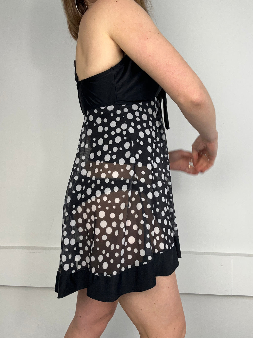 Polka dot Sheet Mini Dress Size 10