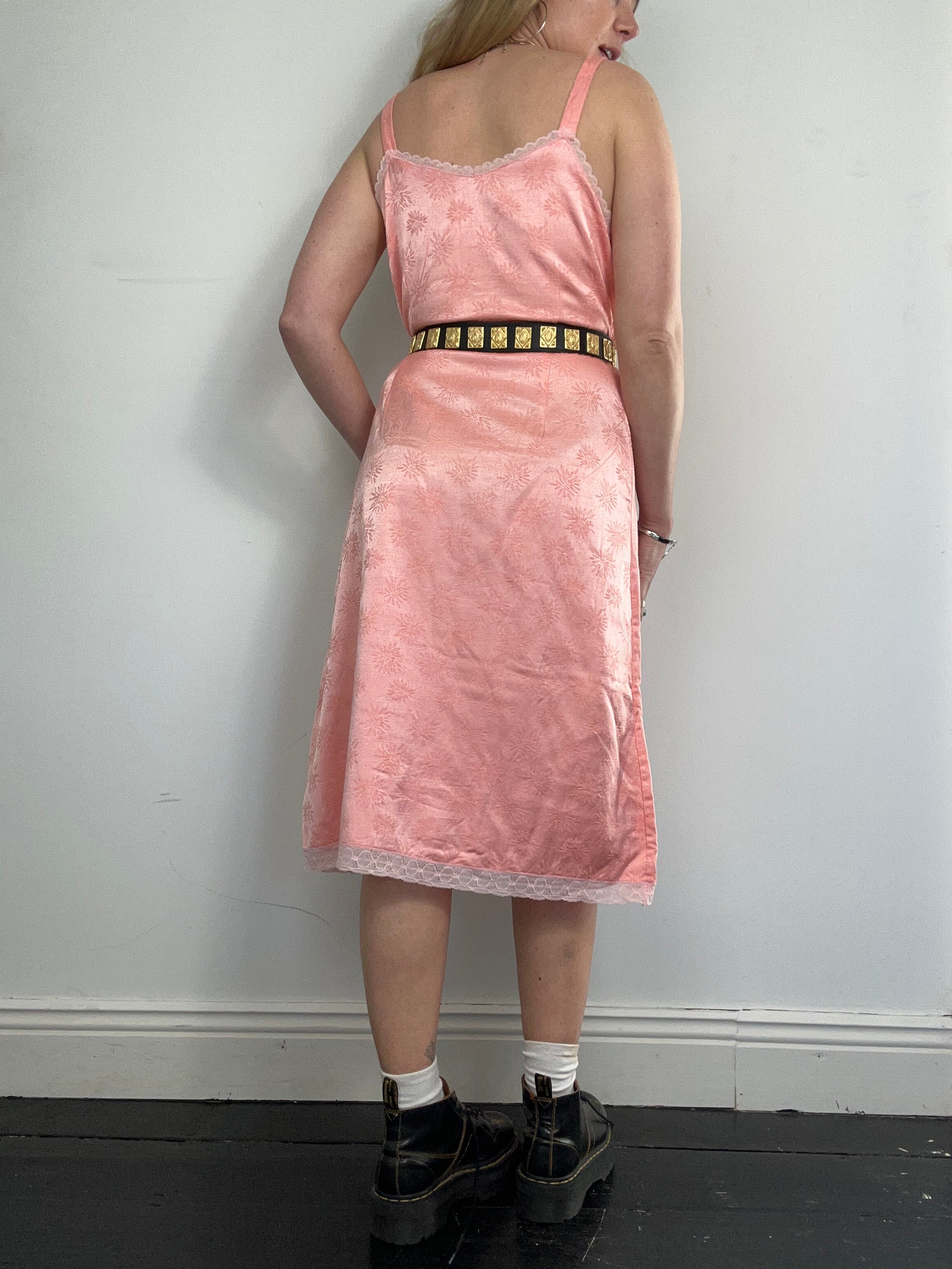1970's Peach Silp Dress Size 10