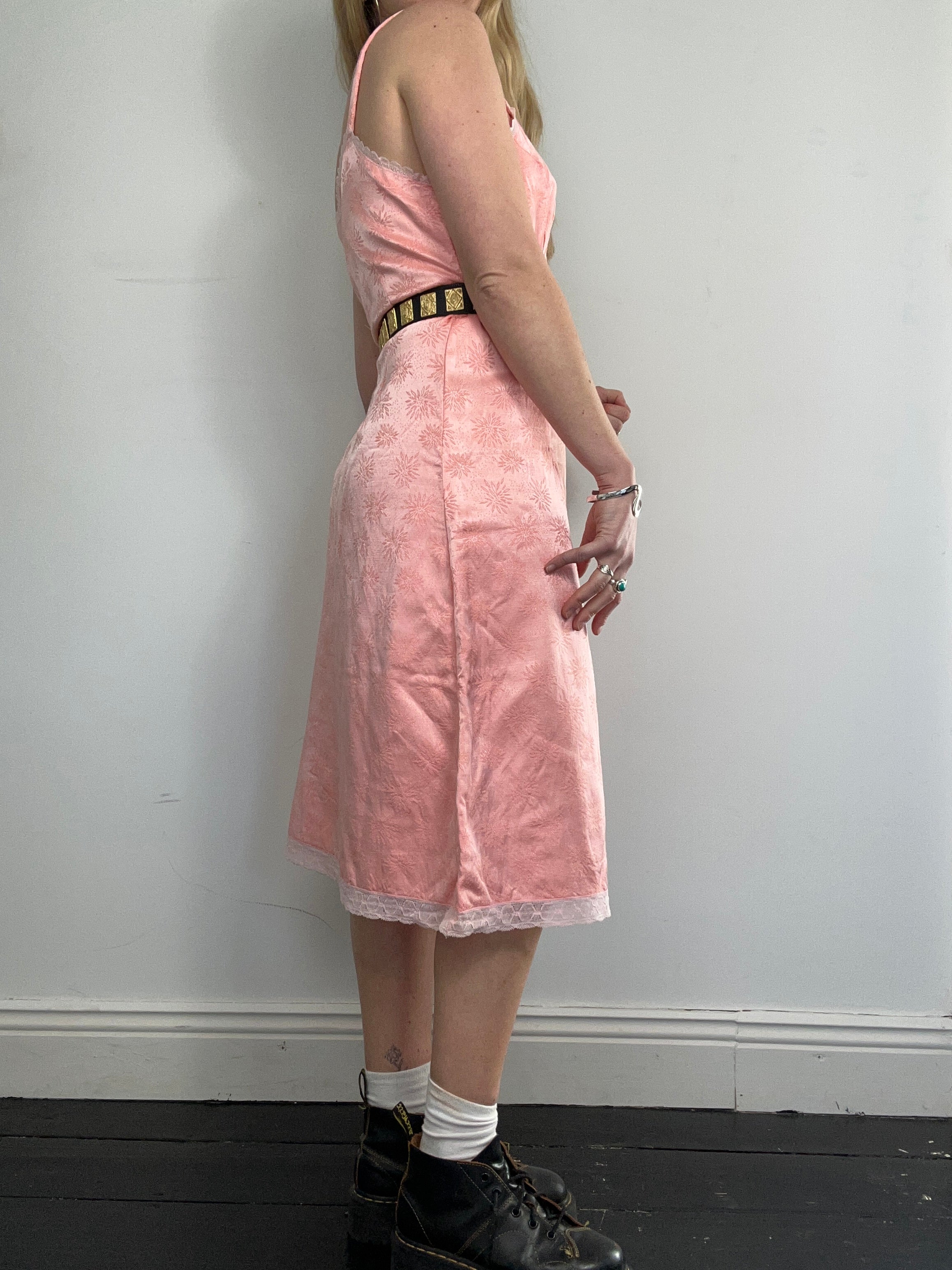 1970's Peach Silp Dress Size 10
