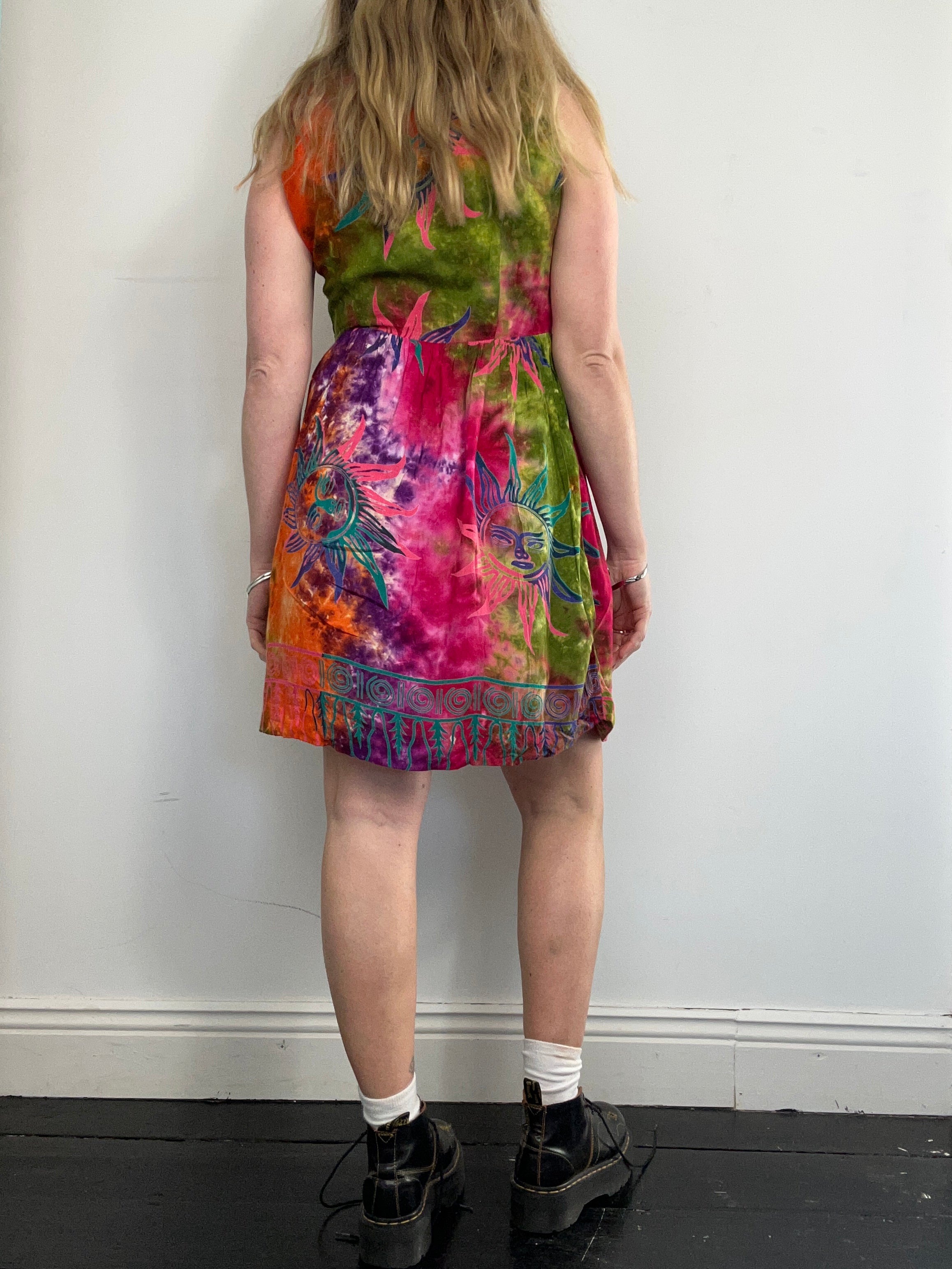 Tie Dye Sun Print Sun Dress Size 8