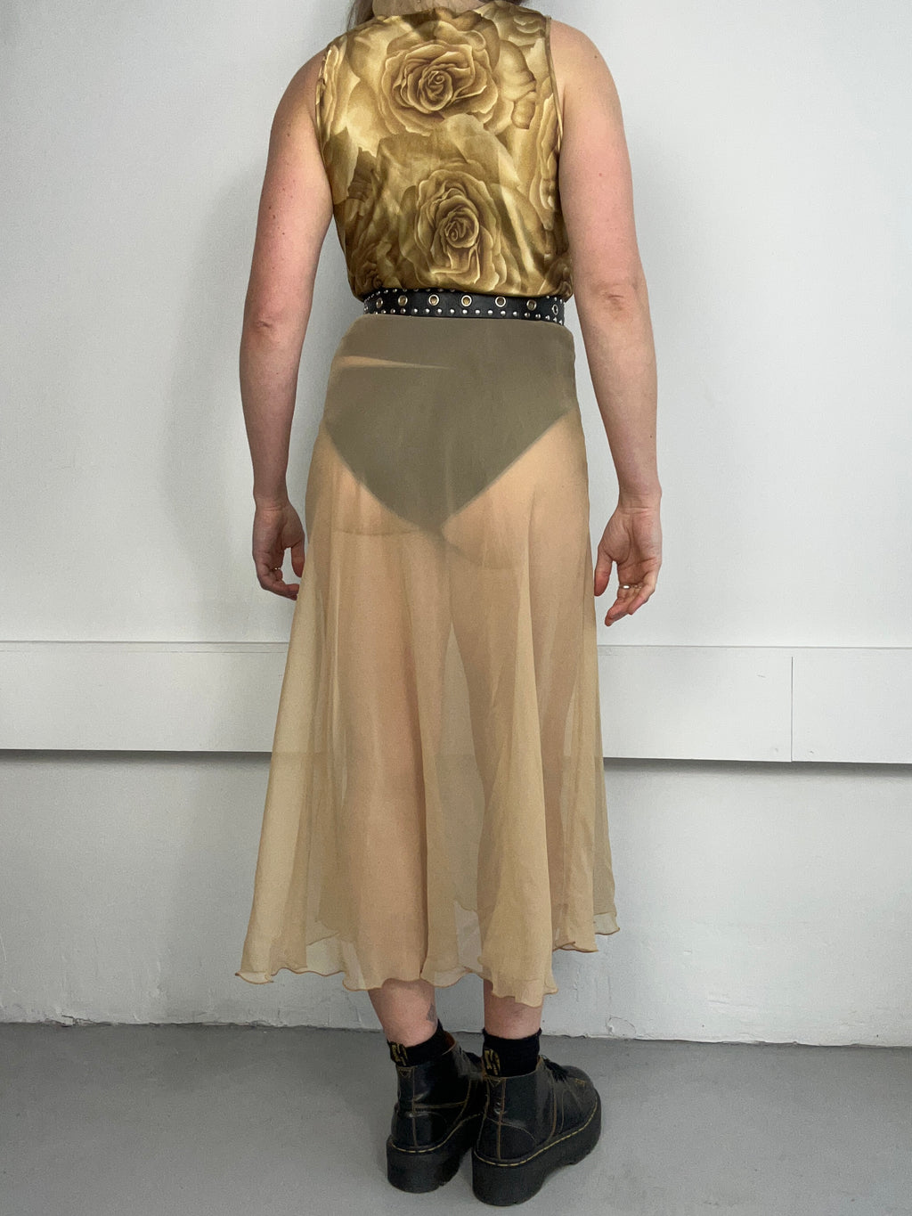 Gold Sheer Silp Dress Size 10/12