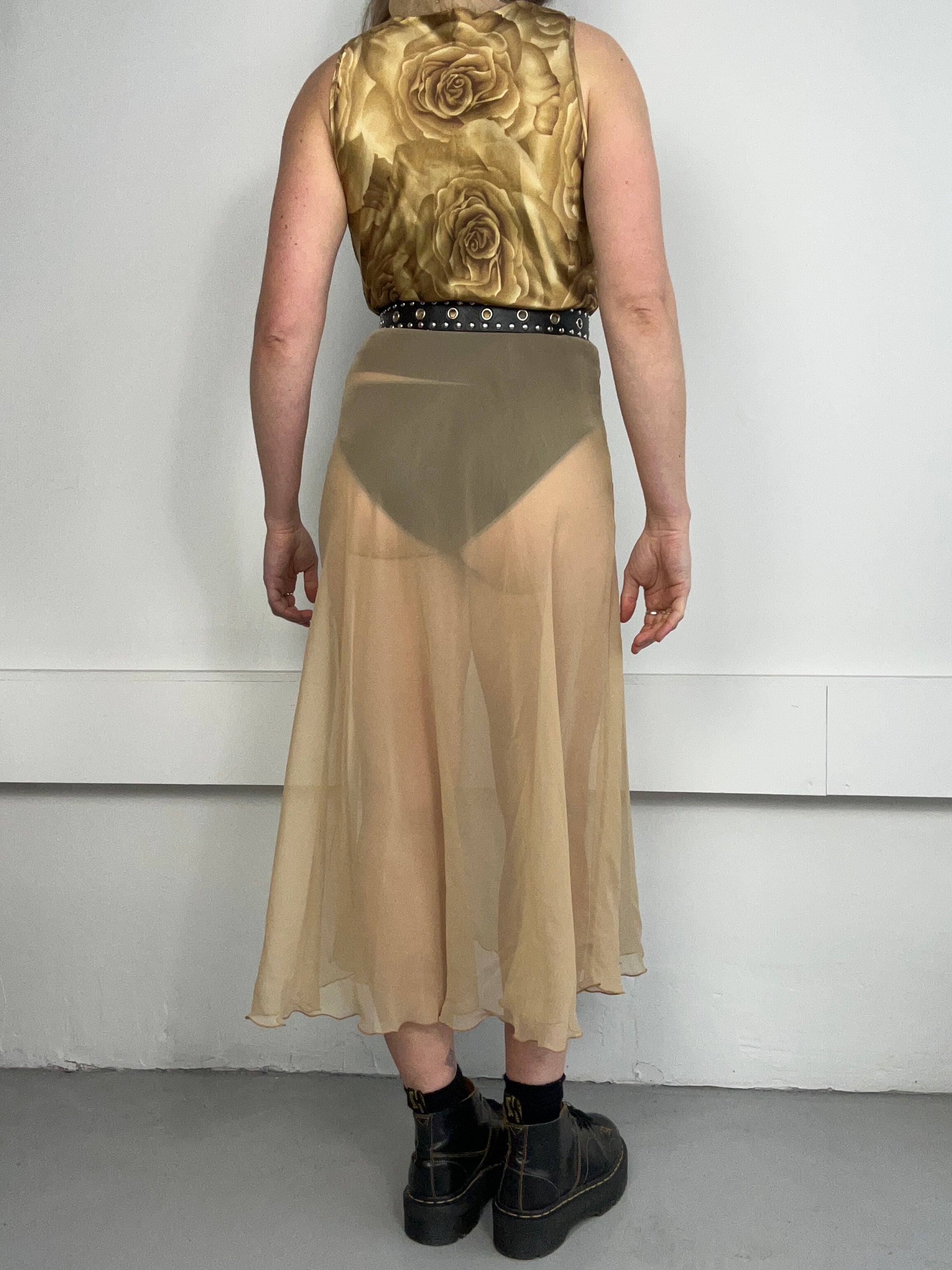 Gold Sheer Silp Dress Size 10/12