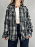 Black tartan Flannel Shirt Size L